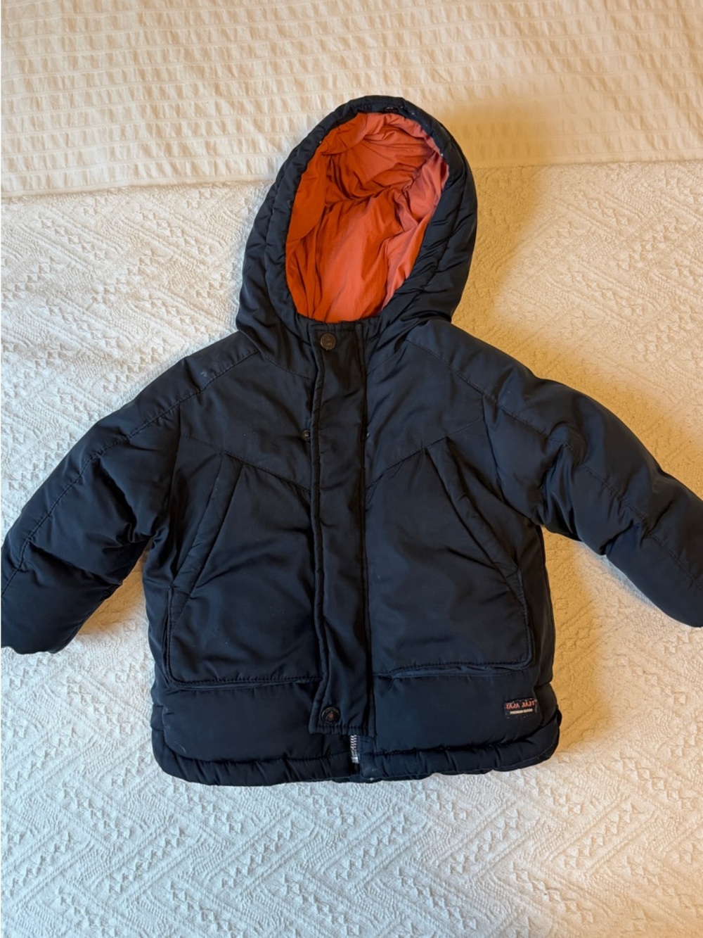 Zara Baby Navy Down Jacket 12-18m